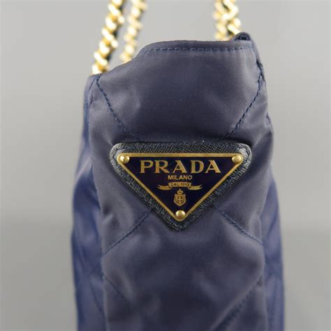 prada navy cloth foldover plastic chain strap|prada handbags.